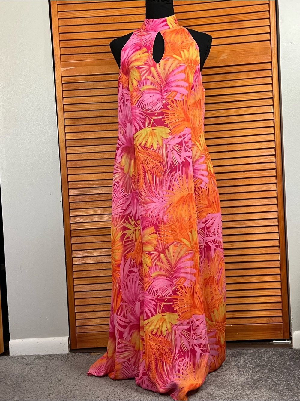 Sheri Martin Light Pink Sheer Halter Dress